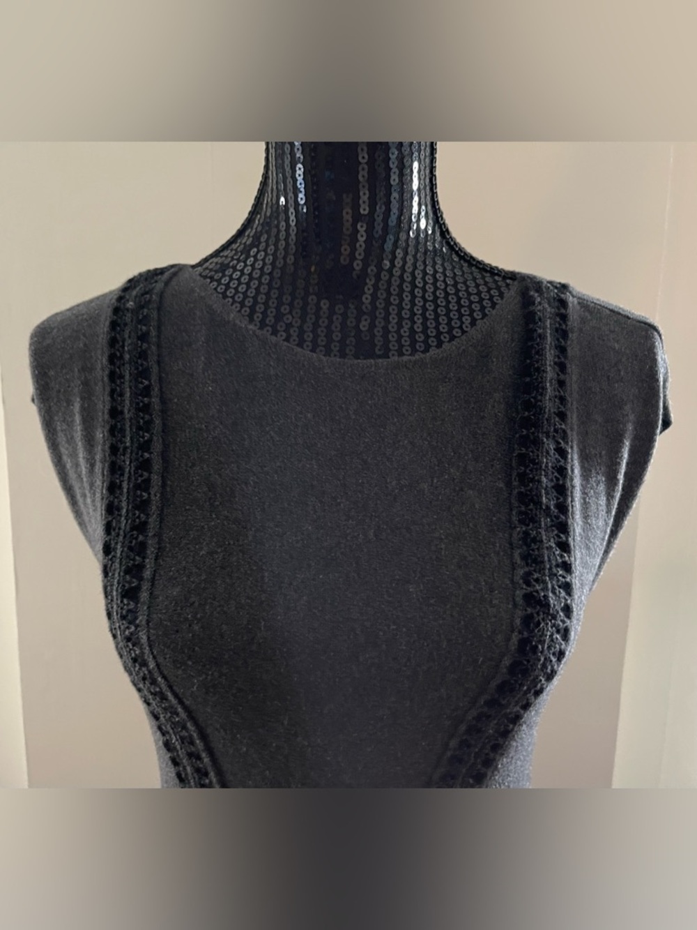 Grey & Black  Bodycon Light Knit Dress - Picture 2 of 8
